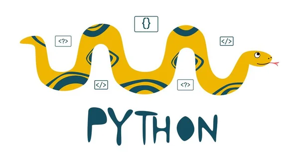 Python kod dili işareti. Programlama kodlama ve geliştirme kavramı.