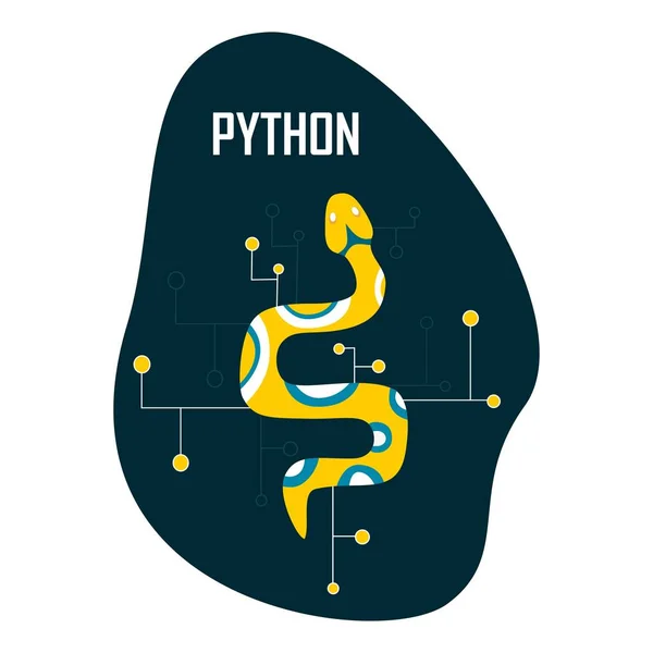 Python kod dili işareti. Programlama kodlama ve geliştirme kavramı.