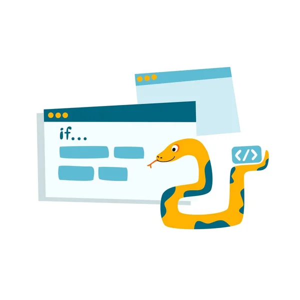 Python kod dili işareti. Programlama kodlama ve geliştirme kavramı.