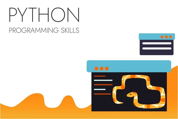Python kod dili işareti. Programlama kodlama ve geliştirme kavramı.