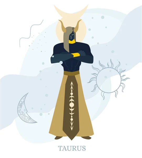 Zodiac tecken Taurus vektor illustration av zodiac symbolen — Stock vektor