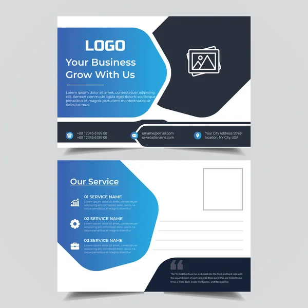 Business Postcard Design Event Card Design Template — Stockový vektor