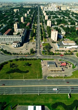 St. Petersburg 'un hava panoramik şehir manzarası