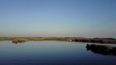 Yeni Dünya Vaigach Rus kuzeyde Arktik Okyanusu soğuk vahşi Panoraması.