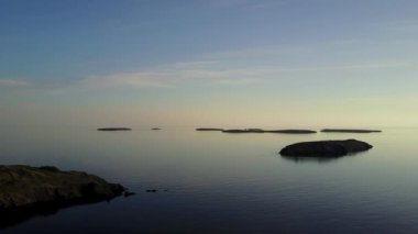 Yeni Dünya Vaigach Rus kuzeyde Arktik Okyanusu soğuk vahşi Panoraması.