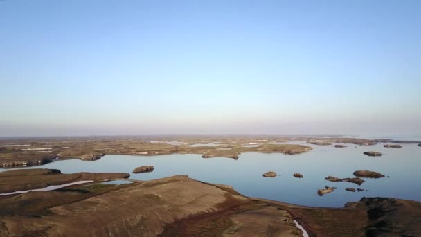 Панорама холодной дикой природы Северного Ледовитого океана на Новой Земле Вайгач Русский Север . — стоковое видео