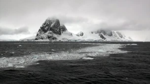 Pakijs in de oceaan van Antarctica. — Stockvideo