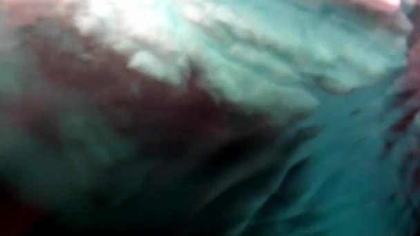 Iceberg underwater in ocean of Antarctica. — Stock Video