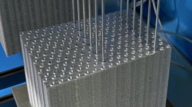 Endüstriyel Cnc makine üzerinde metal radyatör imalatı.