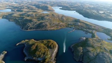 Başladığın Dalniye Zelentsy Barents Denizi'nde hava manzara.