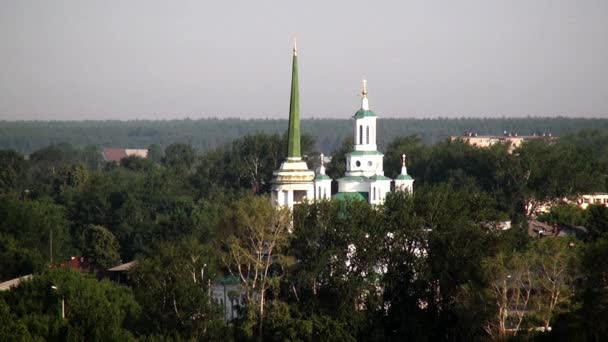 Orthodox church Holy Trinity Cathedral. — Stock Video