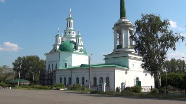 Orthodox church Holy Trinity Cathedral. — Stock Video