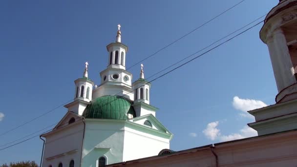 Pravoslavná katedrála Nejsvětější Trojice. — Stock video