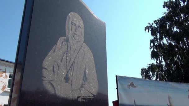 Monumen untuk Elizabeth Fedorovna Romanova . — Stok Video