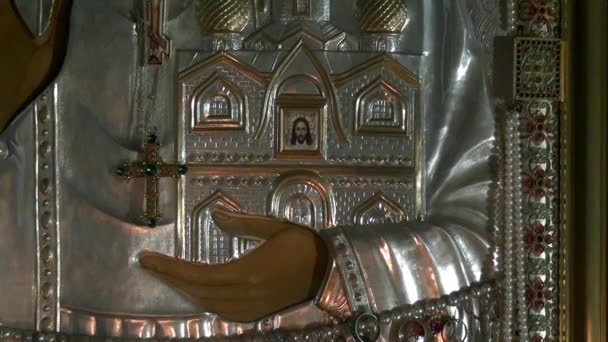 Ікона Святої Єлизавети в монастирі нових мучеників місце після смерті Романова. — стокове відео