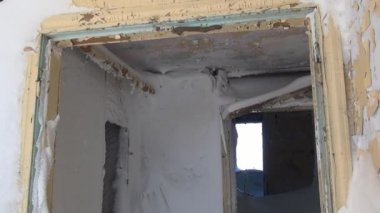 Odalar şehir kömür madenlerinde kadar kuzeyinde Rusya Çukotka üzerinde terk edilmiş evde.