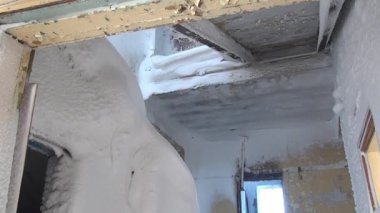 Odalar şehir kömür madenlerinde kadar kuzeyinde Rusya Çukotka üzerinde terk edilmiş evde.