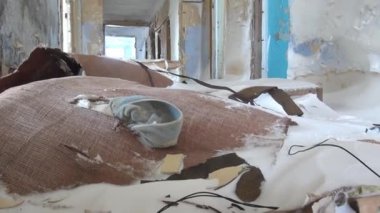 Odalar şehir kömür madenlerinde kadar kuzeyinde Rusya Çukotka üzerinde terk edilmiş evde.