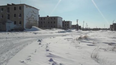 Terk edilmiş şehir kömür madenlerinde kadar kuzeyinde Rusya Çukotka üzerinde.
