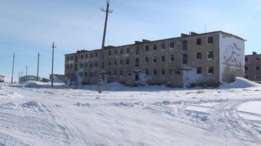 Şehir kömür madenlerinde evde kadar kuzeyinde Rusya Çukotka terk.