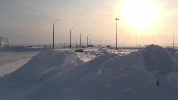 Anadyr ciudad en el extremo norte de Rusia . — Vídeos de Stock