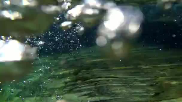Water sharpens a stone — Stock Video