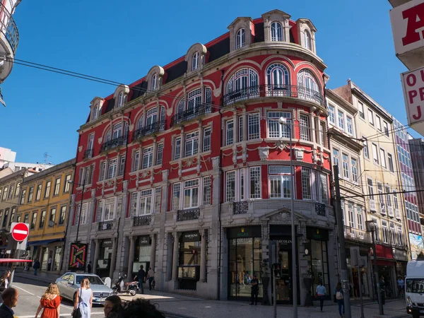 Здание Старой Традиционной Архитектуры Санта Кате Центре Порту Португалия — стоковое фото