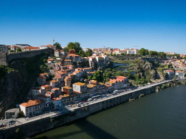 Luftaufnahme Der Stadt Porto Porto Nordportugal Blick Über Den Fluss — Stockfoto