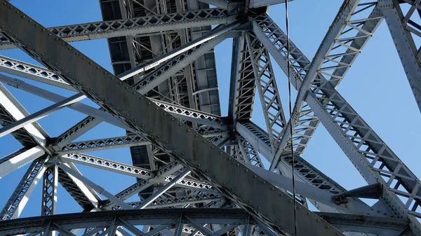 Metalen Stalen Liggers Dom Luis Brug Porto Portugal Van Onderen — Stockfoto