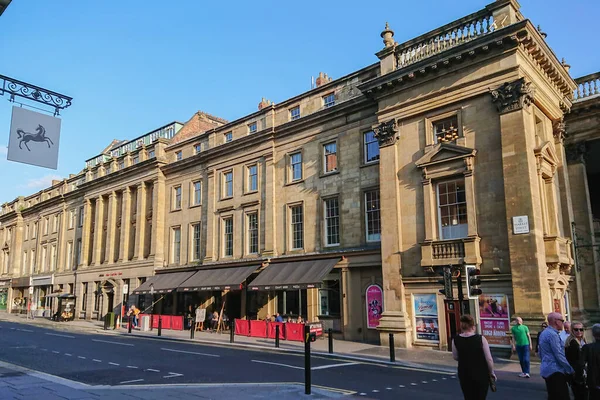 Market Street Newcastle Tyne Inglaterra Con Café Callejero Teatro Royal —  Fotos de Stock
