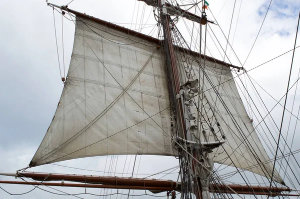 Rigging Mast Mainsail Old Sailing Ship — Stock Photo, Image