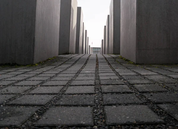 Památník Holocaustu Památník Zavražděným Židům Evropy Berlíně Německo Nízký Úhel — Stock fotografie