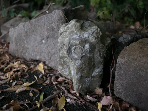 Remains Ancient Carved Stone Statue Roman Ruins Northern England Human — Stock Photo, Image