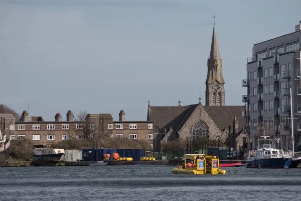 Grand Canal Dock Patrick Church Ringsend Dublin Ireland — стокове фото