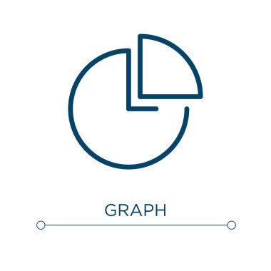 Grafik simgesi. Doğrusal vektör çizimi. Taslak grafik simgesi vektörü. Web ve mobil uygulamalarda kullanmak için ince çizgi sembolü, logo, yazdırma ortamı.