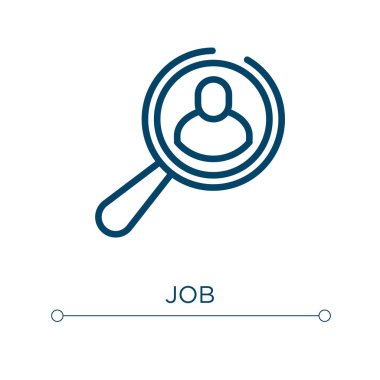 Görev simgesi. Doğrusal vektör çizimi. Taslak görev simgesi vektörü. Web ve mobil uygulamalarda kullanmak için ince çizgi sembolü, logo, yazdırma ortamı.