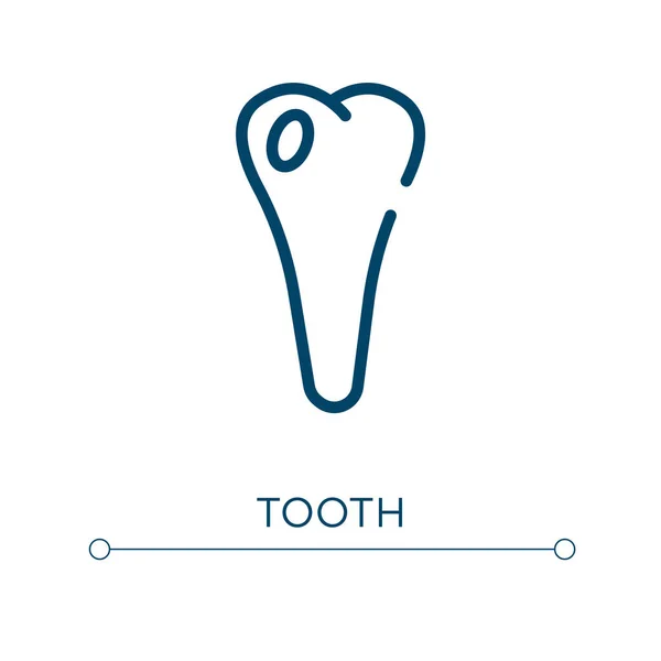 Diş Simgesi Doğrusal Vektör Çizimi Taslak Diş Ikonu Vektörü Web — Stok Vektör