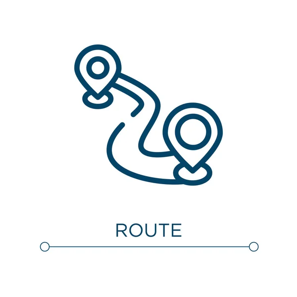 Routensymbol Lineare Vektordarstellung Umriss Route Symbol Vektor Thin Line Symbol — Stockvektor