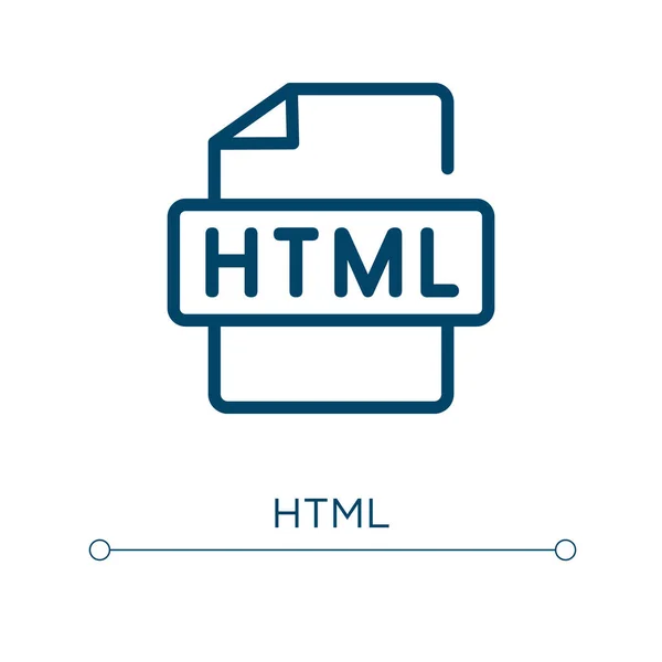Εικονίδιο Html Γραμμική Διανυσματική Απεικόνιση Περίγραμμα Html Διάνυσμα Εικονίδιο Λεπτή — Διανυσματικό Αρχείο