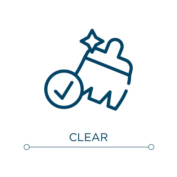 Clear Icon Linear Vector Illustration Outline Clear Icon Vector Thin — Stock Vector