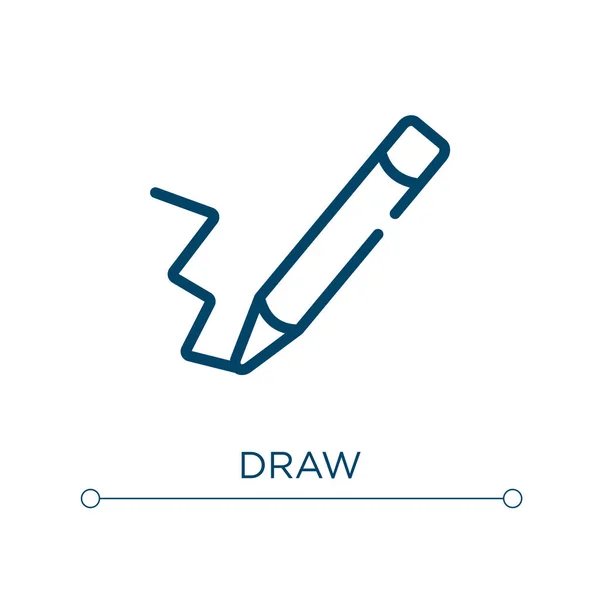 Desenhe Ícone Ilustração Vetorial Linear Desenhe Vetor Ícone Símbolo Linha —  Vetores de Stock