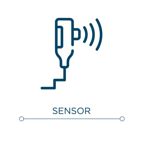 Sensor Icoon Lineaire Vectorillustratie Schets Sensor Icoon Vector Dunne Lijn — Stockvector