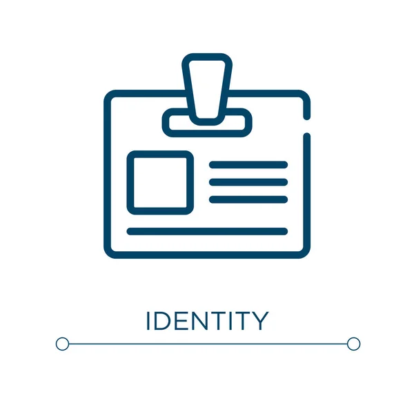 アイデンティティアイコン 線形ベクトル図 概要アイコンベクトル Webやモバイルアプリ 印刷メディアで使用するための細い線のシンボル — ストックベクタ