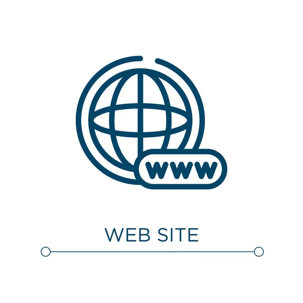 Web Site Icon Linear Vector Illustration Outline Web Site Icon — Stock Vector