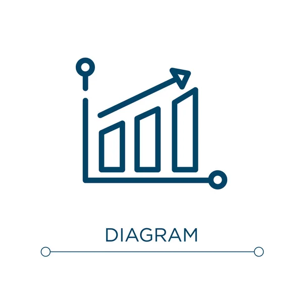 Ícone Diagrama Ilustração Vetorial Linear Esboço Vetor Ícone Diagrama Símbolo — Vetor de Stock