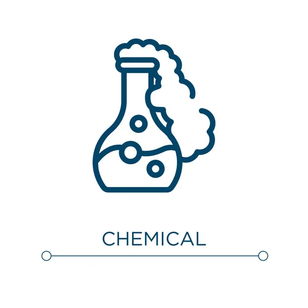 Chemie Ikone Lineare Vektordarstellung Umriss Eines Chemischen Symbolvektors Thin Line — Stockvektor