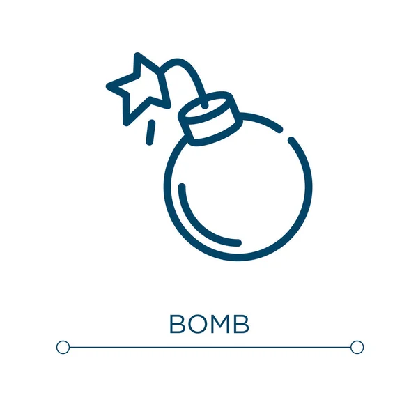 Bomben Symbol Lineare Vektordarstellung Umrissbomben Symbolvektor Thin Line Symbol Zur — Stockvektor