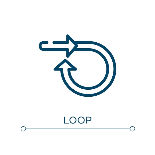 Icona Loop Illustrazione Vettoriale Lineare Descrivere Vettore Icona Del Loop — Vettoriale Stock