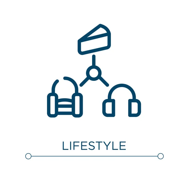 Lifestyle Ikone Lineare Vektordarstellung Umriss Lifestyle Symbol Vektor Thin Line — Stockvektor