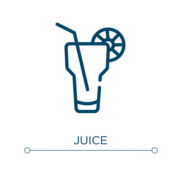 Icône Jus Illustration Vectorielle Linéaire Décrivez Vecteur Icône Jus Symbole — Image vectorielle